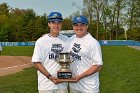 Baseball vs Babson  Wheaton College Baseball players celebrate their victory over Babson to win the NEWMAC Championship for the third year in a row. - (Photo by Keith Nordstrom) : Wheaton, baseball, NEWMAC